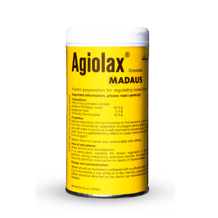 أجيولاكس حبيبات، ألياف عشبية وسينا لدعم الهضم، 250غ | انتهاء الصلاحية 05 2026