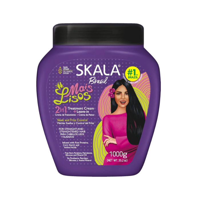 Skala Expert Mais Lisos 2-in-1 Cream, Frizz Control, Hydration and Smooth Finish for Straight Hair – 1000g