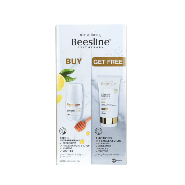 Beesline Whitening Deodorant Fragrance Free 50 ml + 4in1 Whitening Cleanser 150 ml