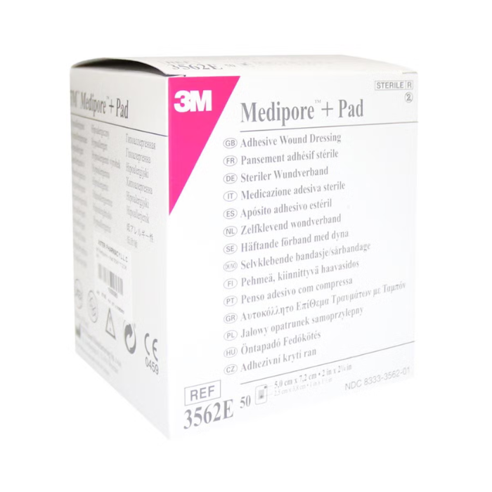 3M MEDIPORE + PAD 3562E5 x 7.2 CM