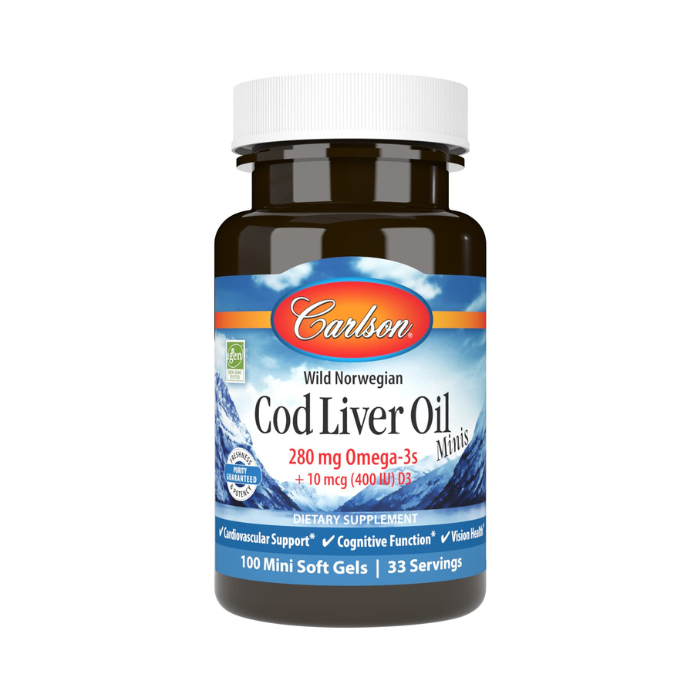 Carlson Norwegian Cod Liver Oil 100 Soft Gels