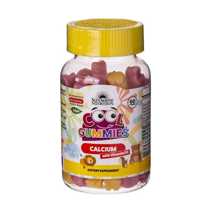 Sunshine Nutrition Cool Gummies Calcium With D3 60's