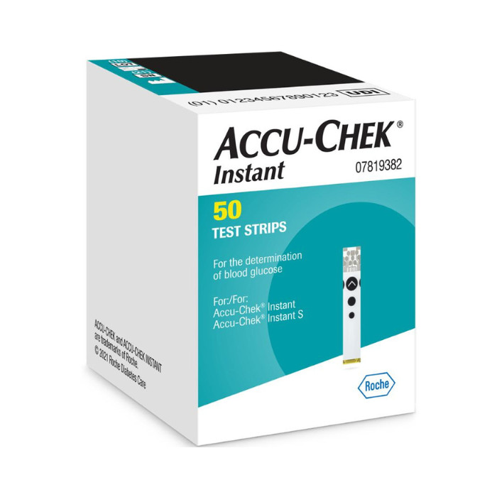Accu-Chek Instant Test Strips – Accurate Blood Glucose Monitoring Strips 50's