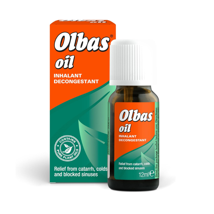Olbas Inhalant Decongestant Oil, Natural Vapour Relief for Blocked Nose, Cold & Sinus Congestion, 12ml