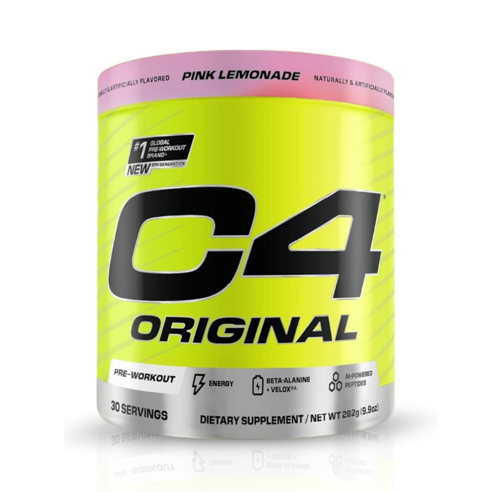 Cellucor C4 Original Pre-Workout Powder, Pink Lemonade Flavor, 30 Servings