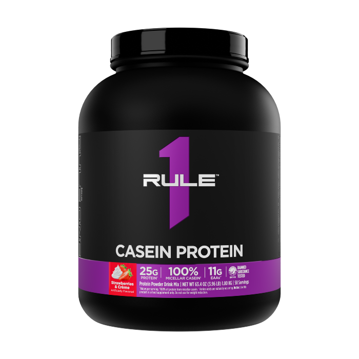 Rule1 Casein 58 Servings Strawberries & Creme 3.96lb