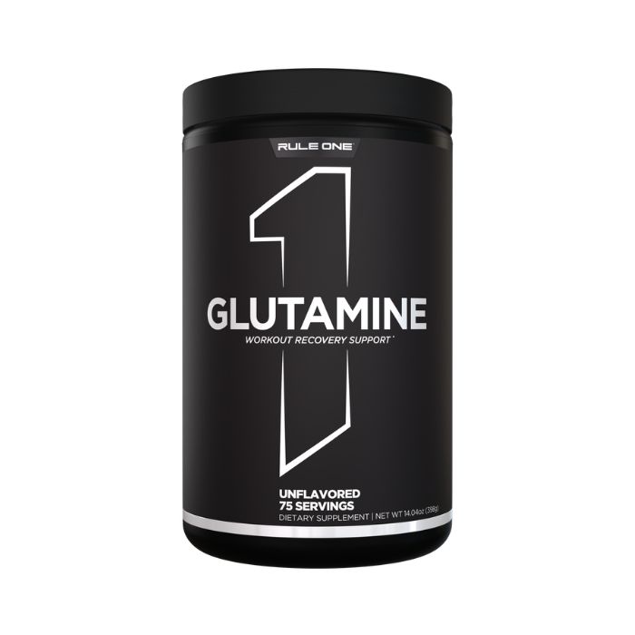 Rule 1 Glutamine Unflavored Powder 75 Servings, 100% Pure L-Glutamine Amino Acid Supplement, 398g