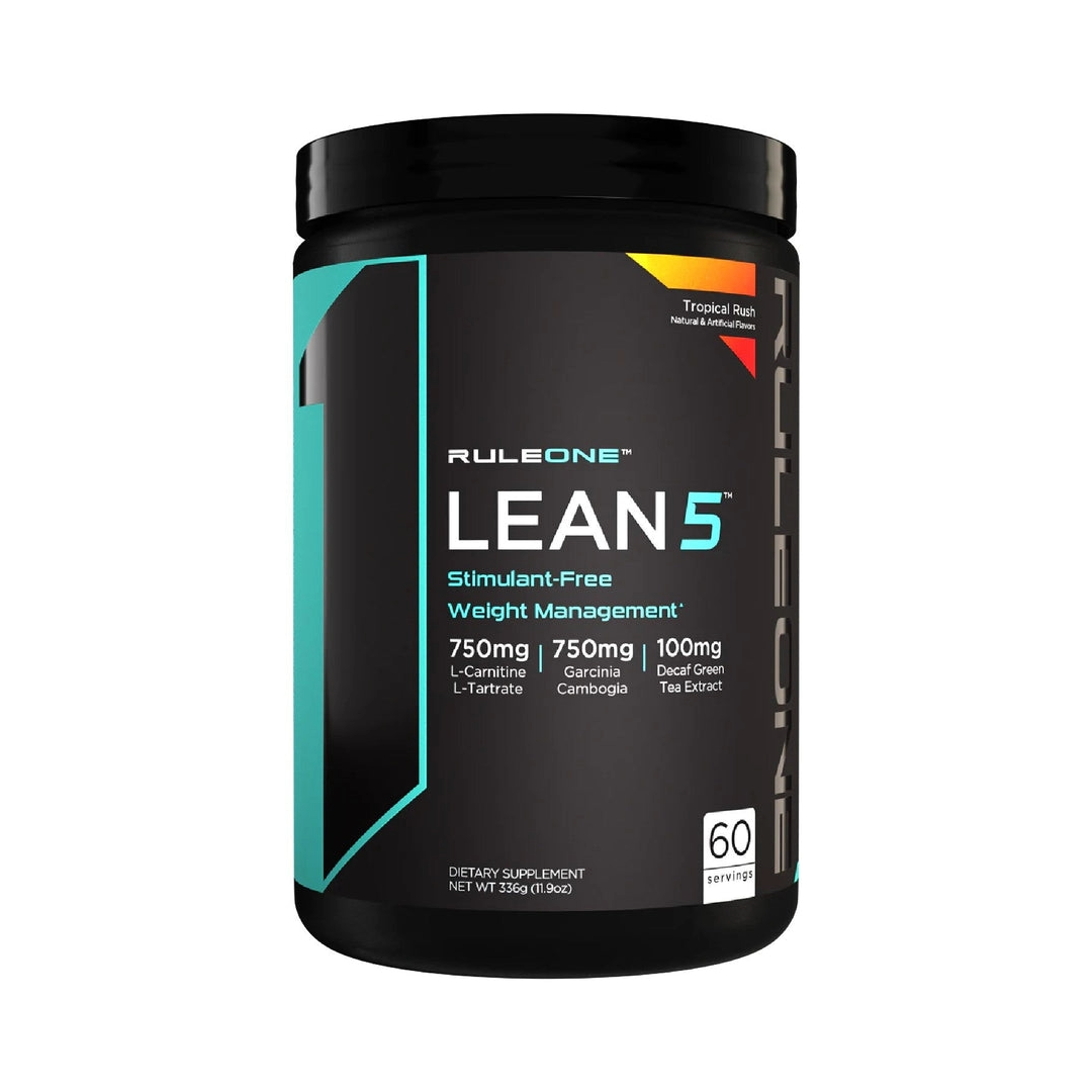 Rule 1 Lean 5 Tropical Rush Fat Metabolism & Energy Support Powder 60 Servings, 336g