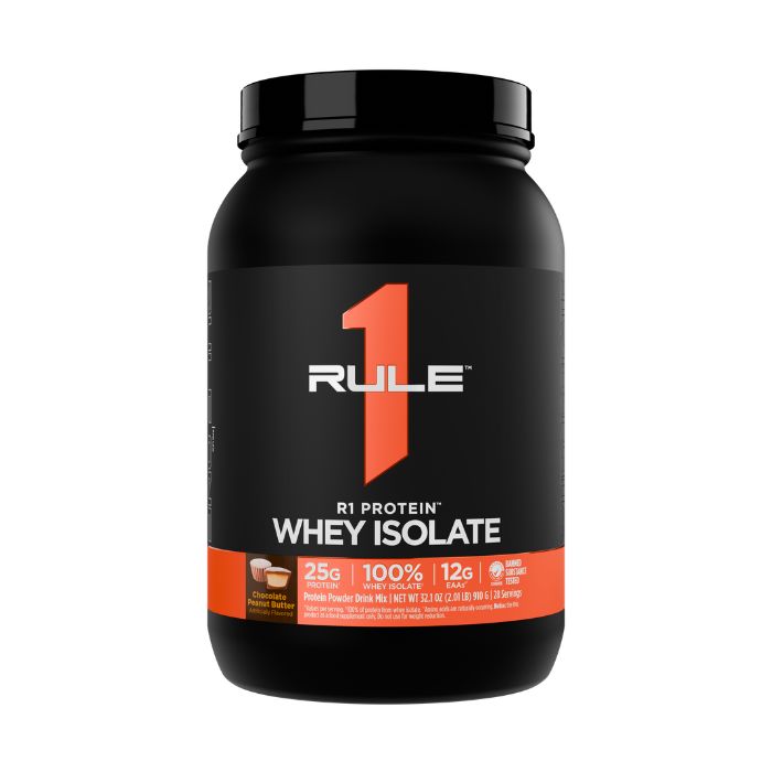 Rule 1 Protein Whey Isolate Chocolate Peanut Butter,Fast-Absorbing,38 Servings 2.58lb