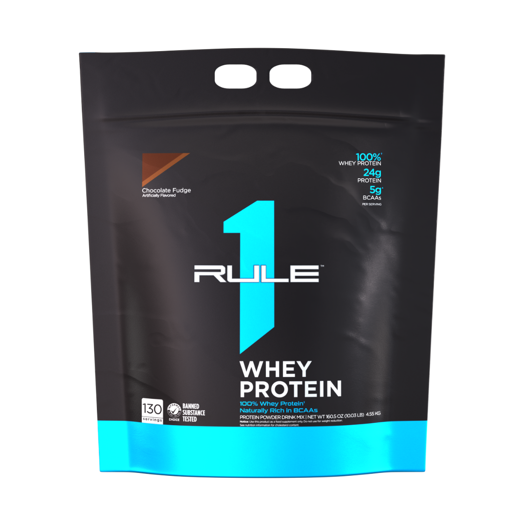 Rule 1 Whey Blend Chocolate Powder, 24g Protein & 5.5g BCAAs Per Serving, 10.03lb Bag