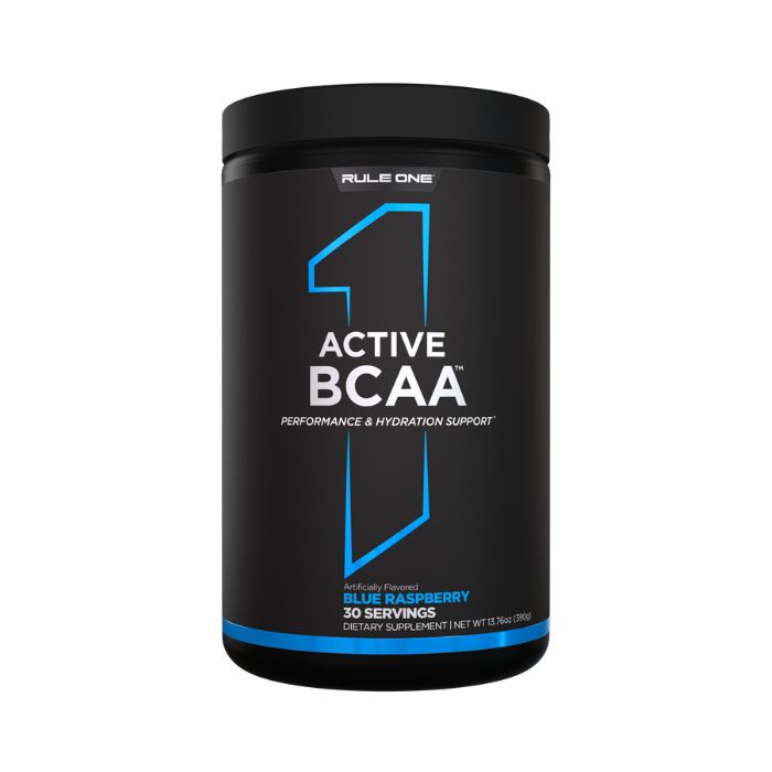 Rule 1 Active BCAA Blue Raspberry Amino Acid & Electrolyte Hydration Powder 30 Servings, 390g