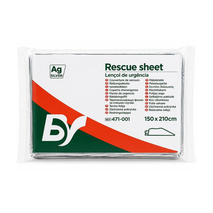 Bastos Viegas Rescue Sheet Silver/Silver 150cm x 210cm, 100 Pcs