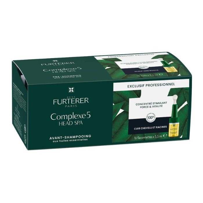Rene Furterer Complexe 5 Head Spa, Scalp Revitalizer with Essential Oils for Strong Hair Pre-Shampoo Amp 16s