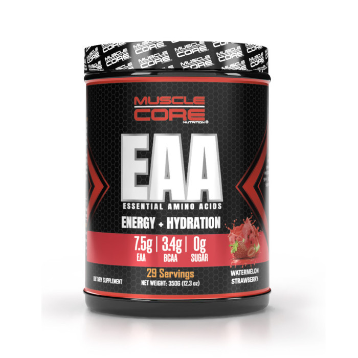 Muscle Core EAA + Hydration Watermelon Strawberry, Essential Aminos, Recovery and Endurance, 350g