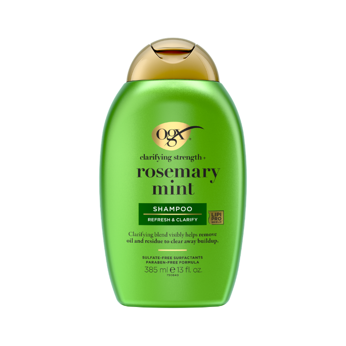 OGX Refreshing Scalp + Rosemary Mint Clarifying Shampoo with Lipi Pro Shield Technology, 385ml