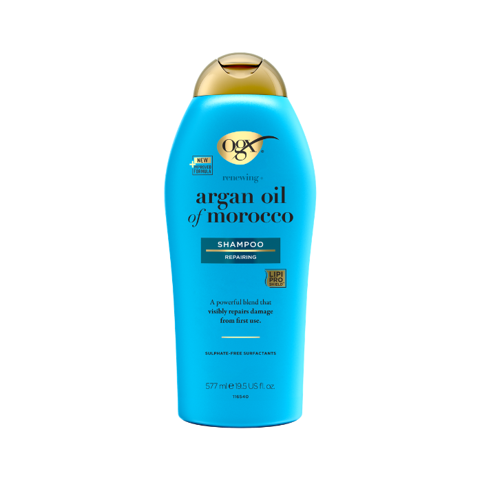 OGX Renewing + Argan Oil of Morocco Shampoo with Lipi Pro Shield Technology, Sulfate-Free Repairing Hair, 577ml