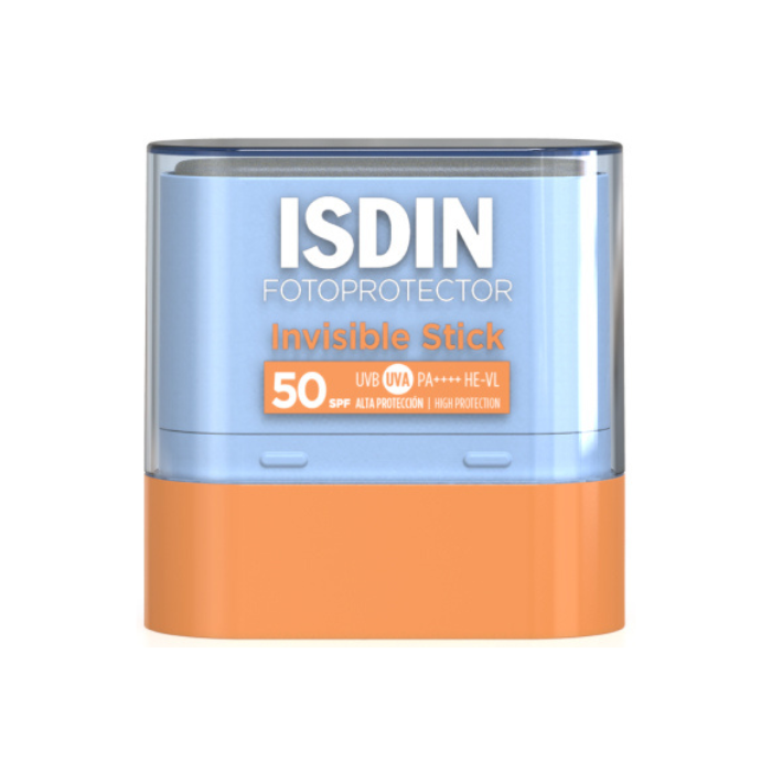 Isdin Fotoprotector Invisible Stick (SPF50) Transparent Sun Protection for Targeted Areas, 10g