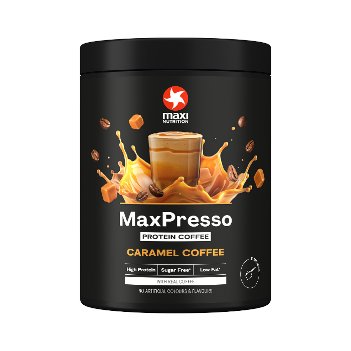 Maxi Nutrition MaxPresso Protein Coffee Caramel, 22g Whey Protein with Real Coffee Extract, Sugar-Free, 300g