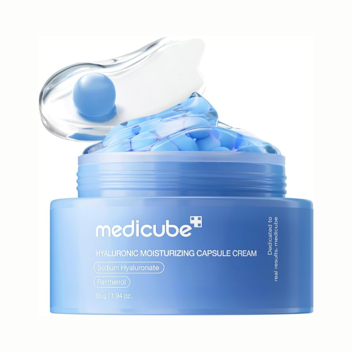 Medicube Hyaluronic Moisturizing Capsule Cream with Ceramides & Panthenol for Long-Lasting Hydration, 55g