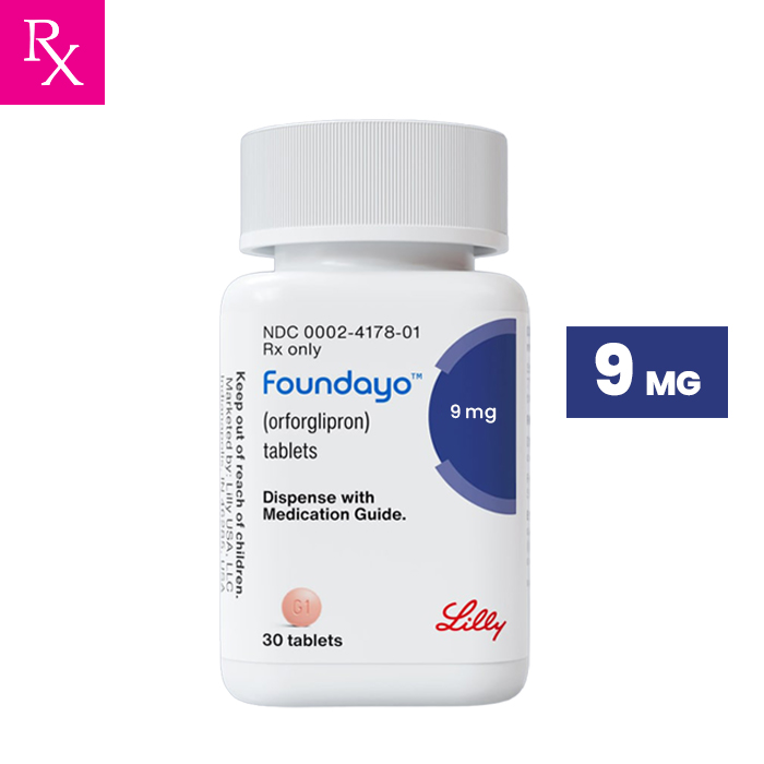 Foundayo 9 mg GLP-1 Pill, 30 Tablets, for Weight Loss Support