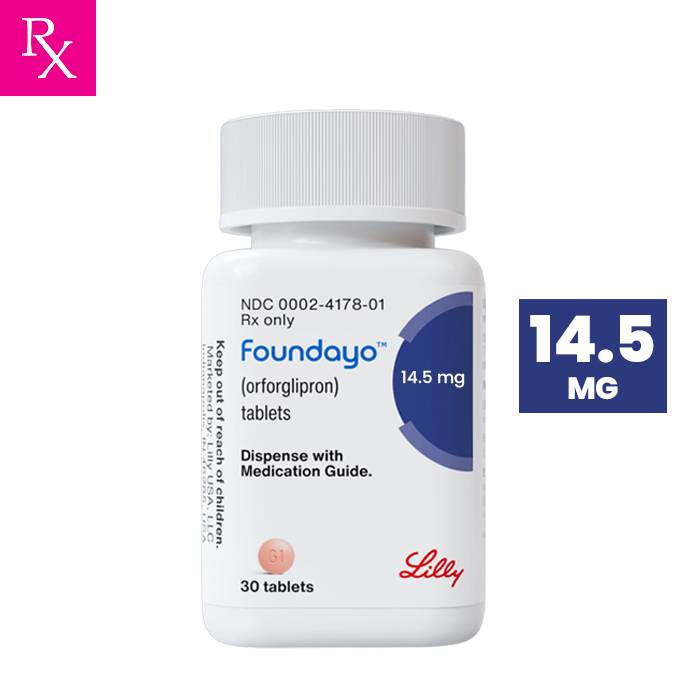 Foundayo 14.5 mg GLP-1 Pill, 30 Tablets, for Weight Loss Support