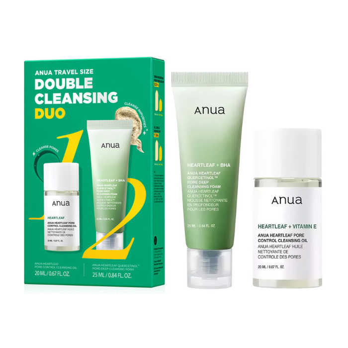 Anua Travel Size Double Cleansing Duo Oil 20ml + Foam 25ml