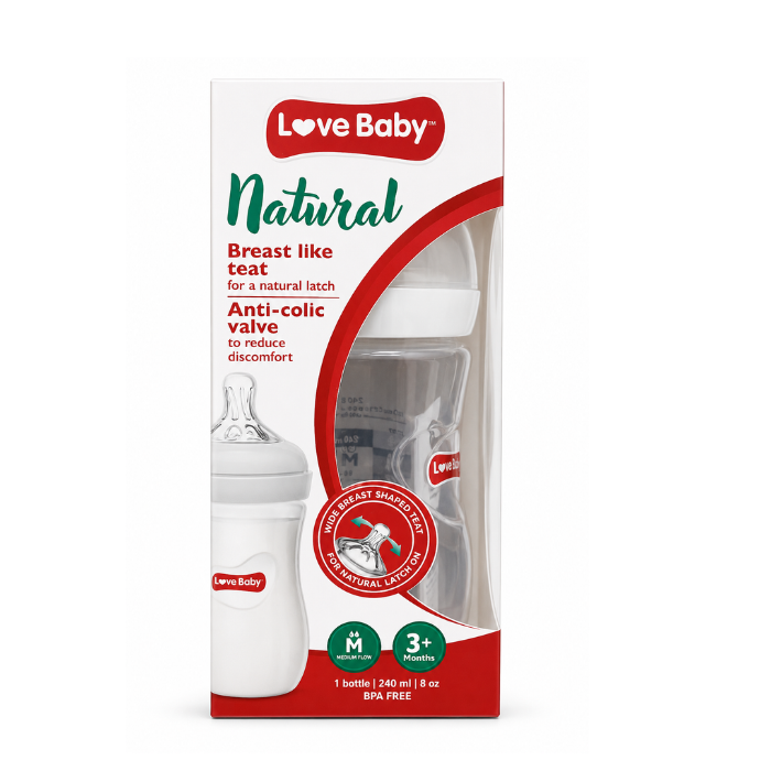 Love Baby Natural Feeding Bottle Medium Flow 240ml
