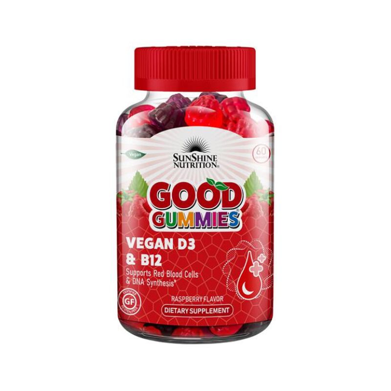 Sunshine Nutrition Good Gummies Vegan D3 and B12 Gummies 60's