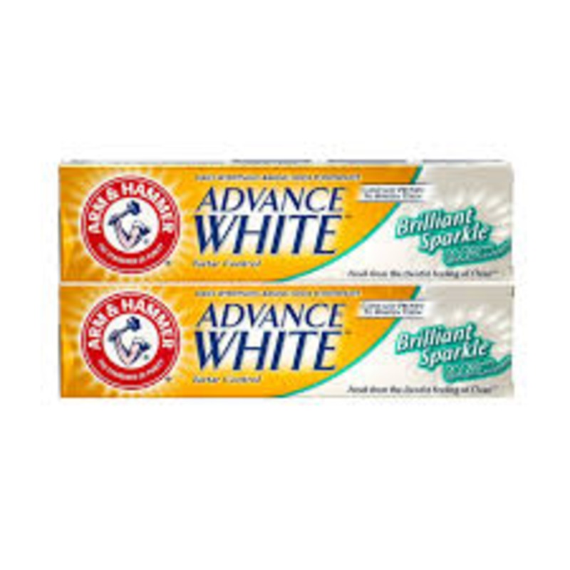 Arm and Hammer Advance White Brilliant Toothpaste Cream 115g Twin Pack