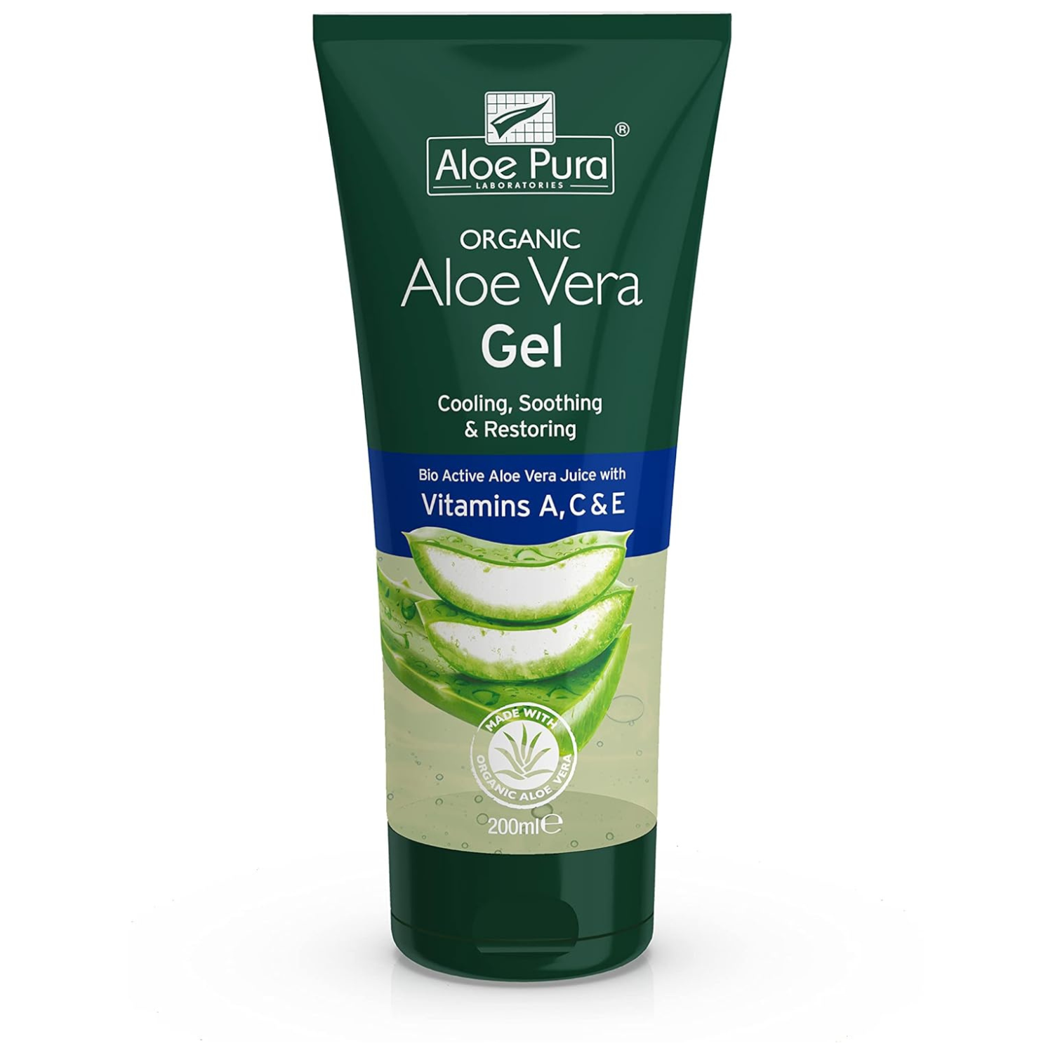 Aloe Pura Organic Aloe Vera Gel Vitamin A,C,E 200ml