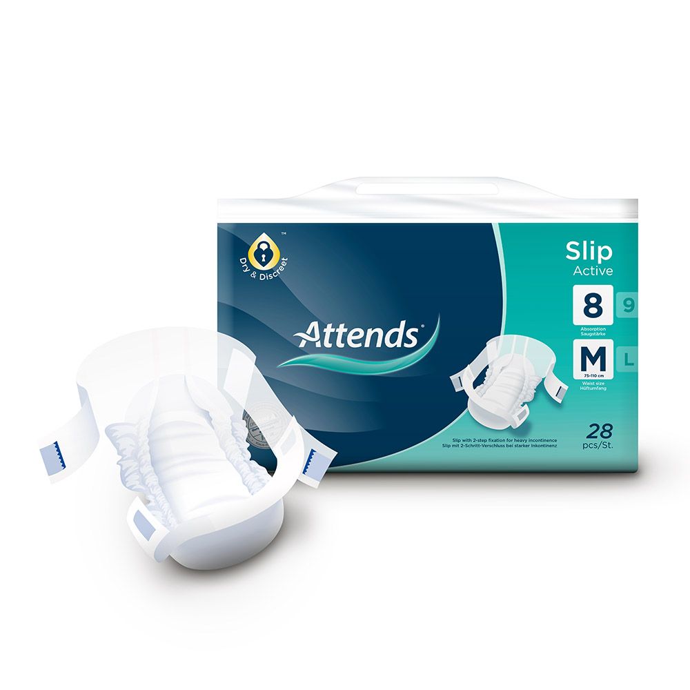 Attends Slip Active 8 Medium 28's