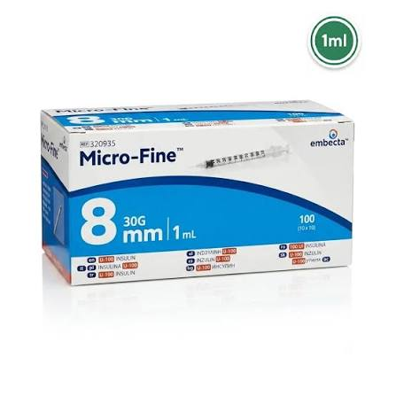 BD Micro Fine Plus Insulin Syringe 1 ml (30 g)