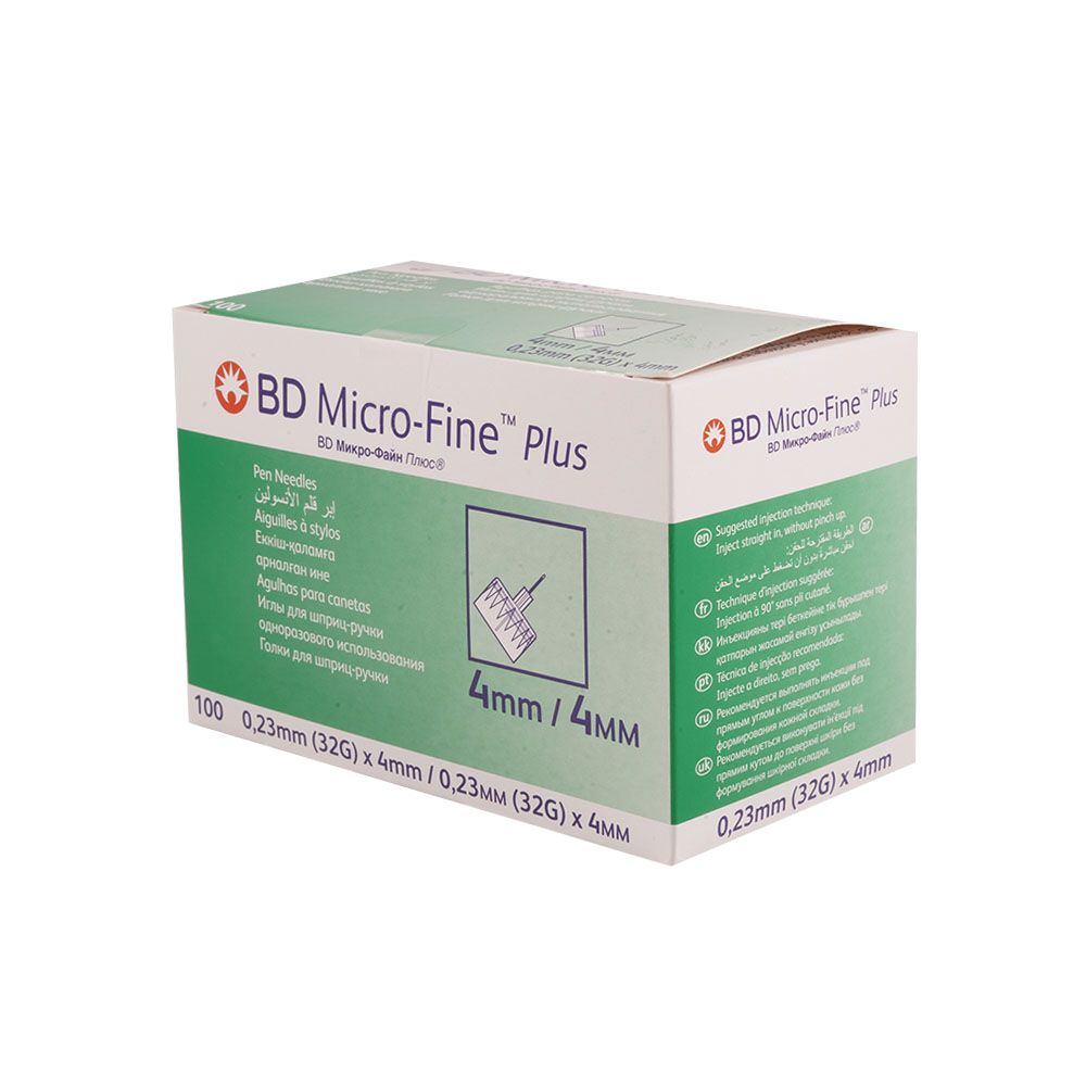 Bd Microfine Plus Pen Needles 4 mm 100's