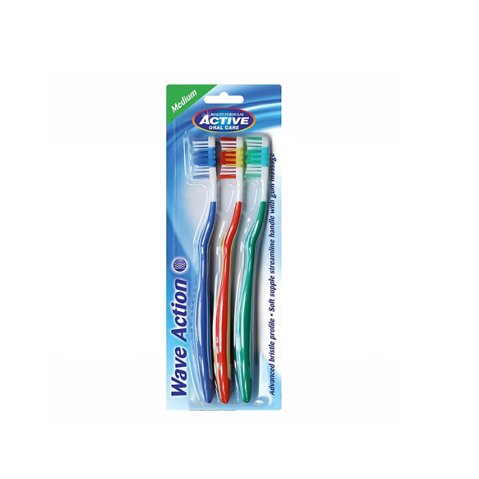 Beauty Formulas Wave Action Toothbrush 3 Pack