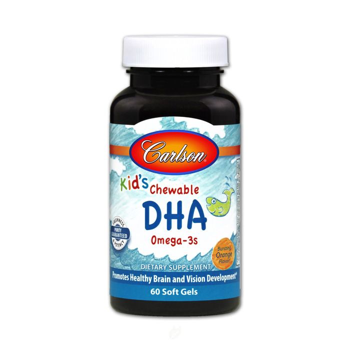 Carlson Kids Chewable DHA 60 Soft Gels