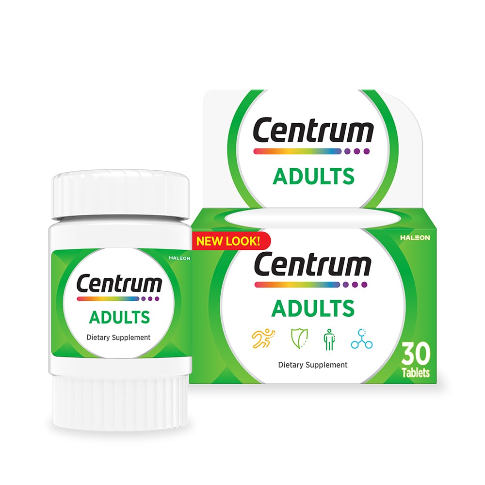 Centrum Adult Multivitamin, Complete Daily Vitamins & Minerals for Energy, Immunity & Wellness, 30 Tablets