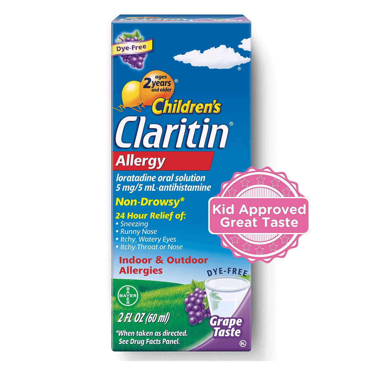 Claritine Children 5MG/5ML Allergy Grape Syrup 120ML