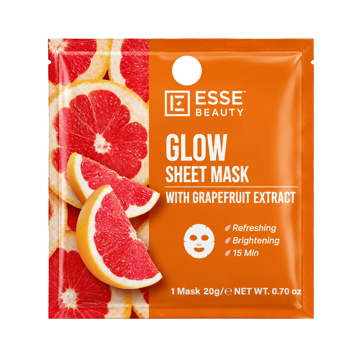 Esse Beauty Sheet Mask Glow Grapefruit Extract 20G