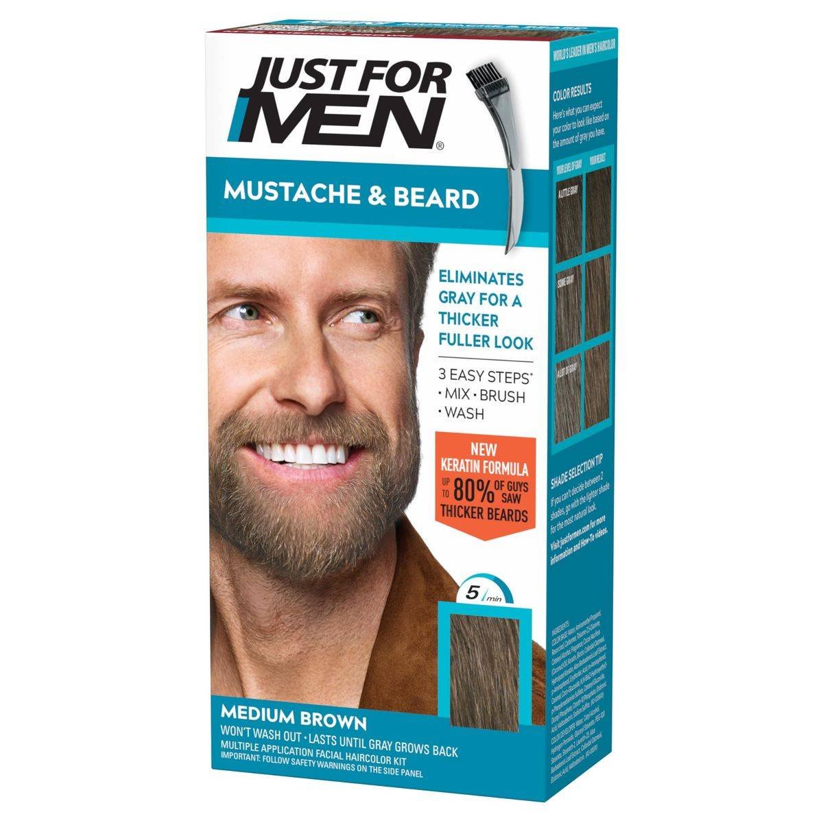 Just For Men Mustache & Beard Colour Medium Brown