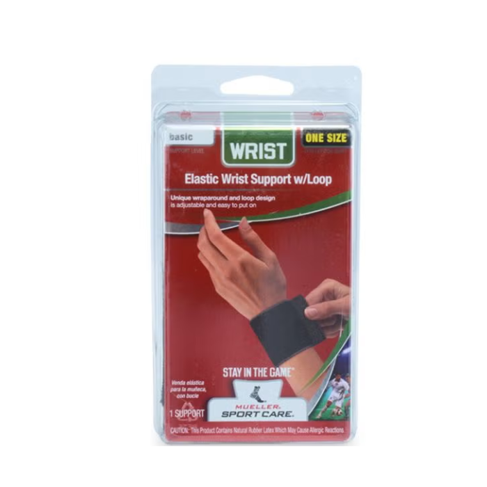 Mueller Elastic Wrist Support With Loop Black