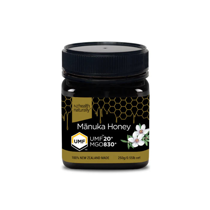 NZ Health UMF 20+ Manuka Honey, Rare, Potent Natural Honey for Immunity, Digestion & Stomach Healing – 250g