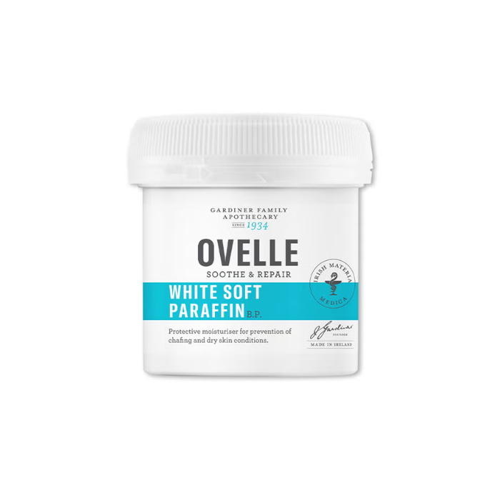 Ovelle White Soft Paraffin, Hypoallergenic, Preservative-Free Emollient Moisturizer for Dry Skin & Chafing Protection - 500g