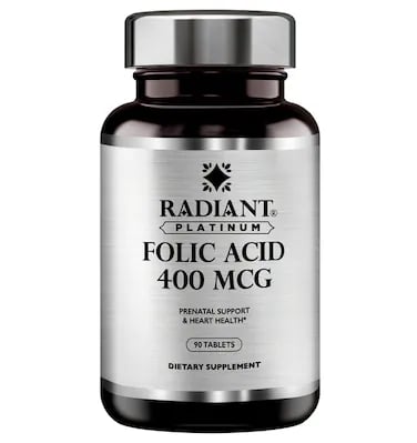 Radiant Platinum Folic Acid 400mcg 90 Tabs