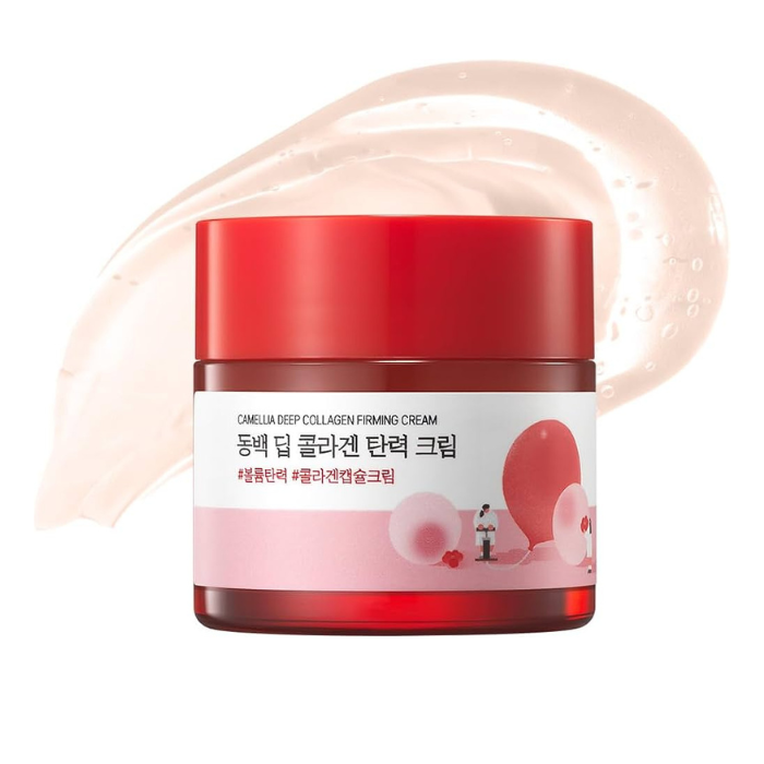 Round Lab Camellia Deep Collagen Firming Cream – Anti-Aging Moisturizer with Collagen & Camellia for Lifted, Smooth Skin 50ml