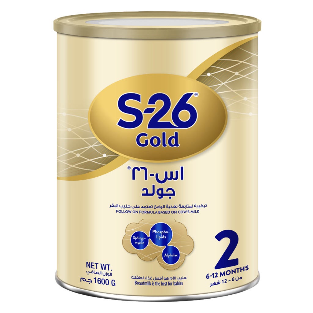 S-26 Gold 2 Follow-On Milk Formula, DHA, ARA & Iron-Enriched Nutrition for 6–12 Months Babies, 1600g