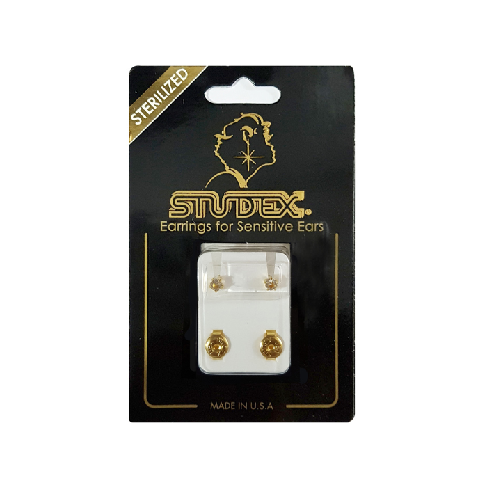 Studex Gold Plated Maxi Tiffany April Crystal L104Y