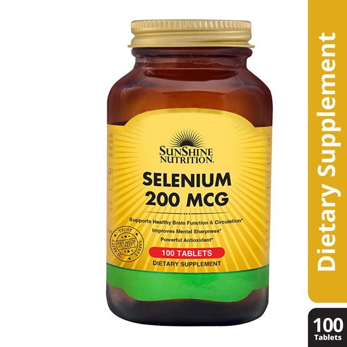 Sunshine Nutrition Selenium 200mcg Tabs 100's