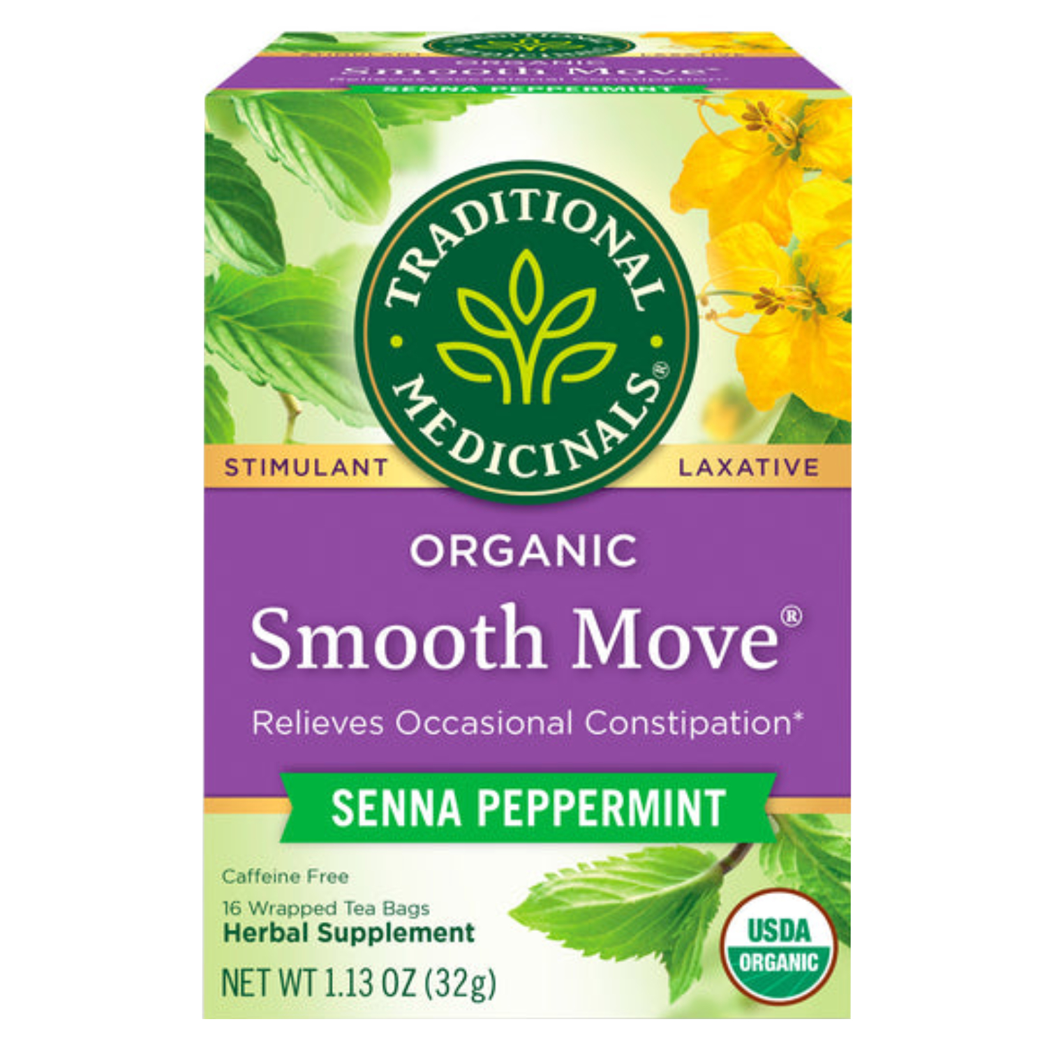 Traditional Medicinals Smooth Move Peppermint 16 Tea Bags