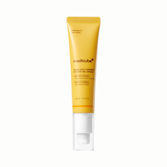 Medicube Kojic Acid Turmeric Vita Eye Gel Serum with Retinol & Caffeine for Brightening Care, 30ml