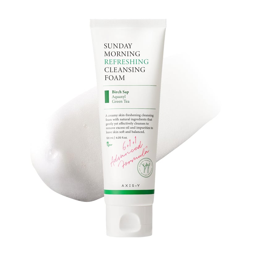 Axis-Y Sunday Morning Refreshing Cleansing Foam – pH-Balanced Face Wash for Sensitive & Oily Skin 120ml